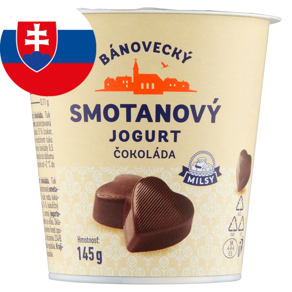 Milsy Bánovecký smotanový jogurt čokoláda 145 g