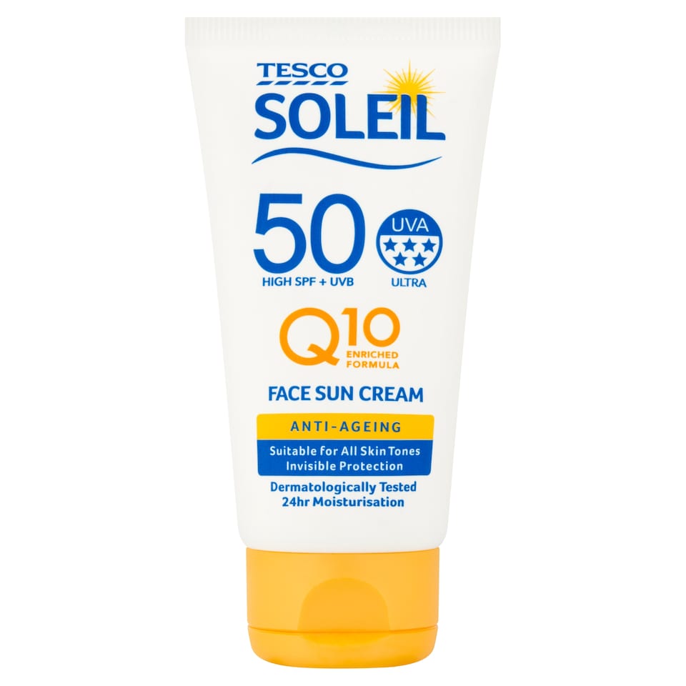 Tesco Soleil Anti-Ageing Q10 Face Sun Cream SPF50 50ml