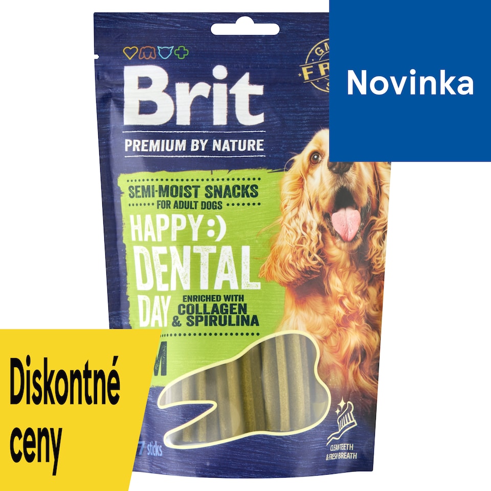 Brit Premium by Nature Zubná tyčinka M s kolagénom a spirulinou 180 g