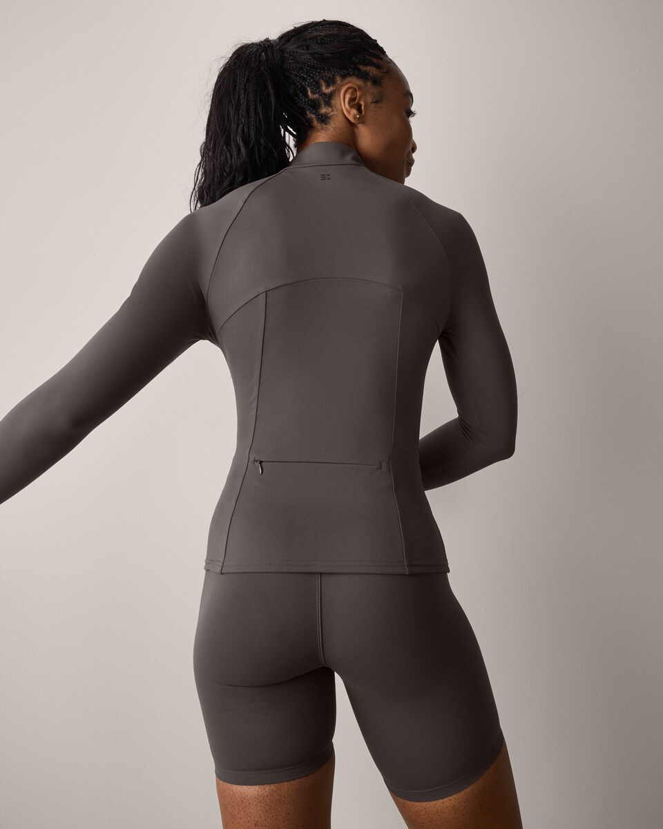 image 1 of F&F Active EVERYHOUR Zip Up Jacket in Chocolate