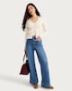 image 1 of The F&F Edit High Rise Flared Jeans in Blue
