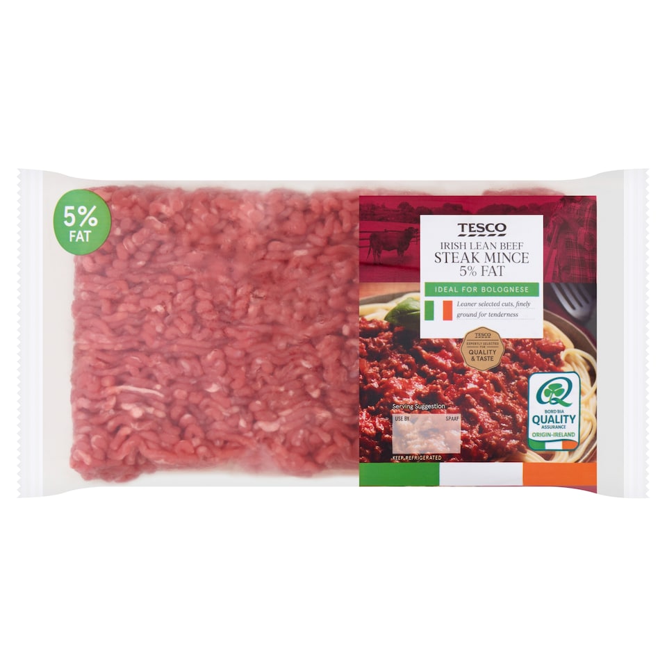 Tesco Irish Lean Beef Steak Mince 5% Fat 750g