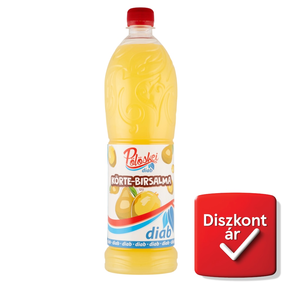 Pölöskei Diab körte-birsalma ízű szörp édesítőszerekkel 1 l