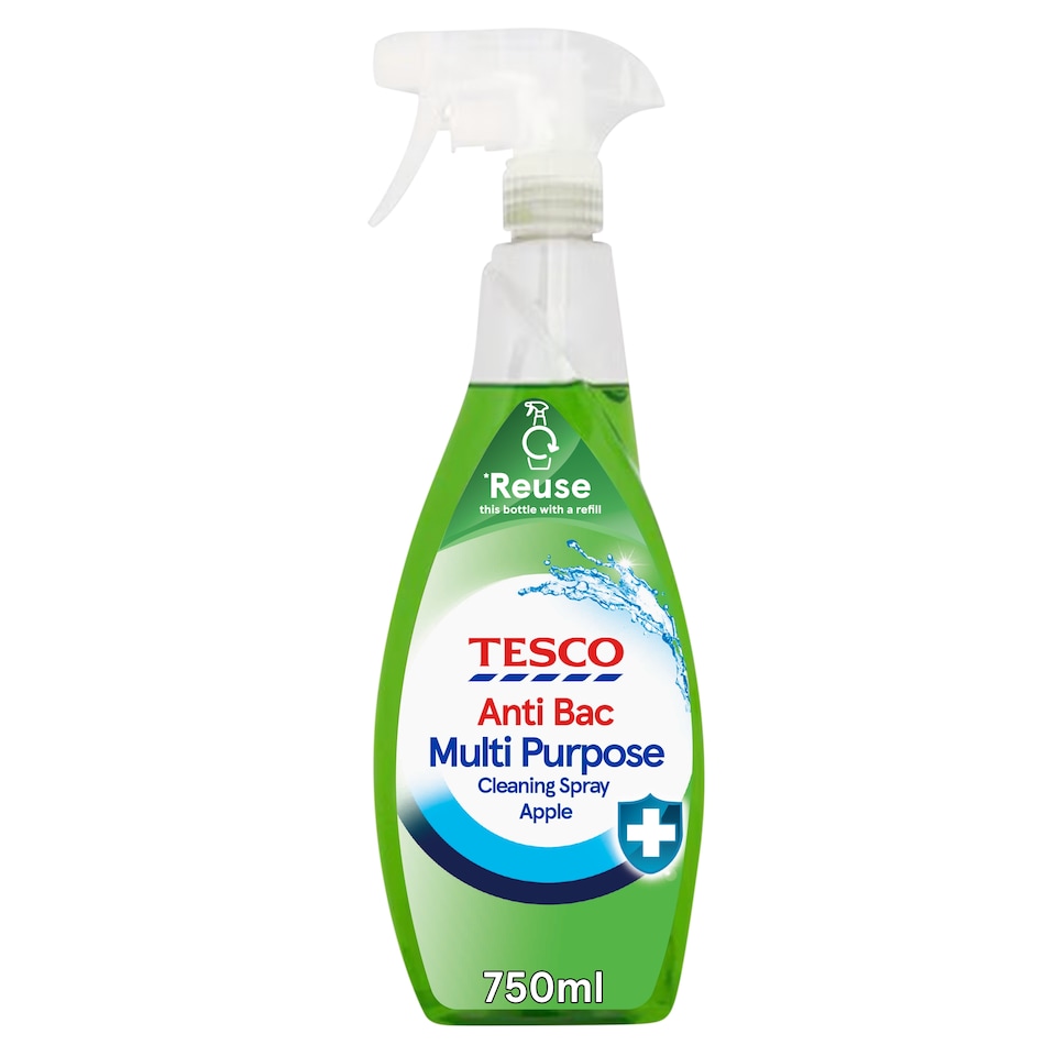 Tesco Antibacterial Cleaning Spray Apple 750Ml