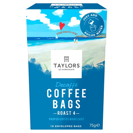 Taylors Decaffe Coffee Bags 10 Pack 75G Tesco Groceries