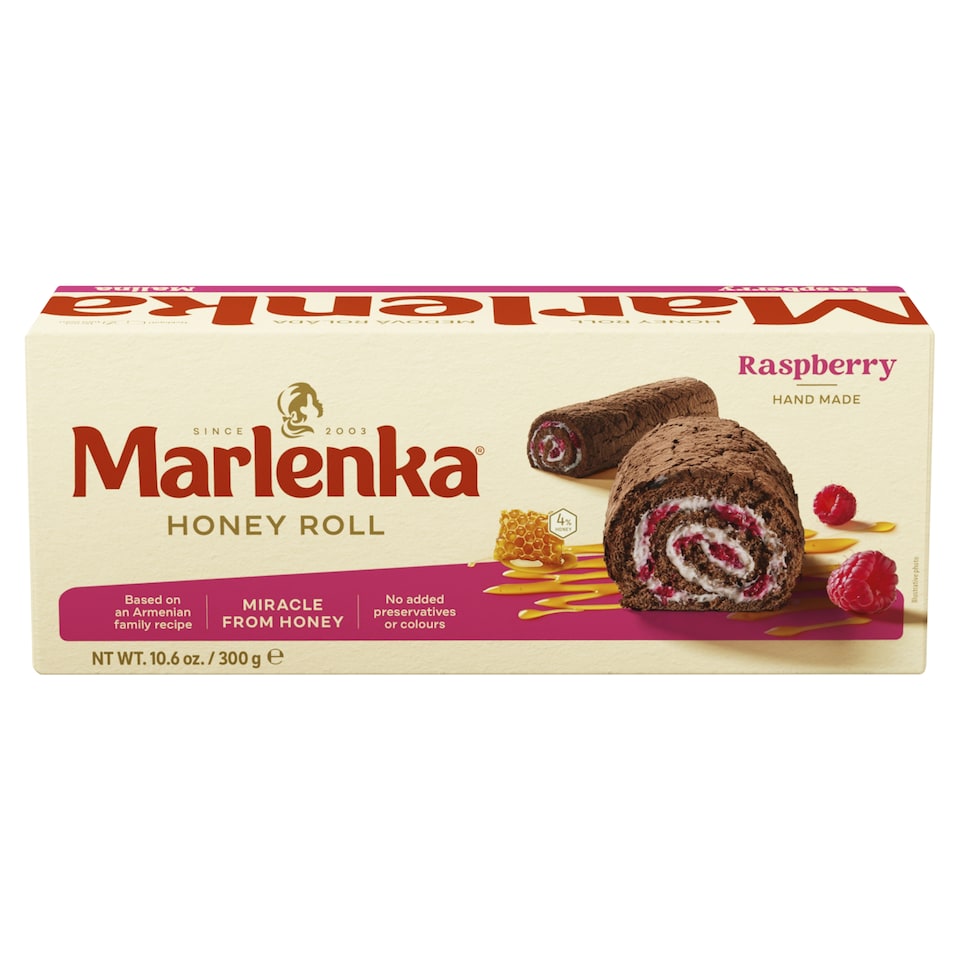 Marlenka Honey Roll with Coca and Raspberries 300 g