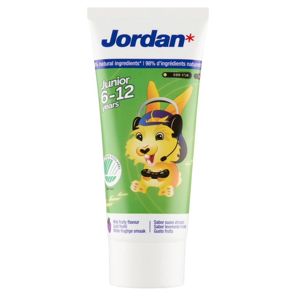 image 1 of Jordan Junior Toothpaste 6-12 Years 50ml