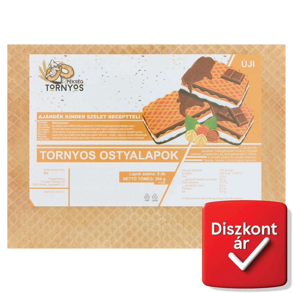 Tornyos tornyos ostyalapok 5 db 200 g