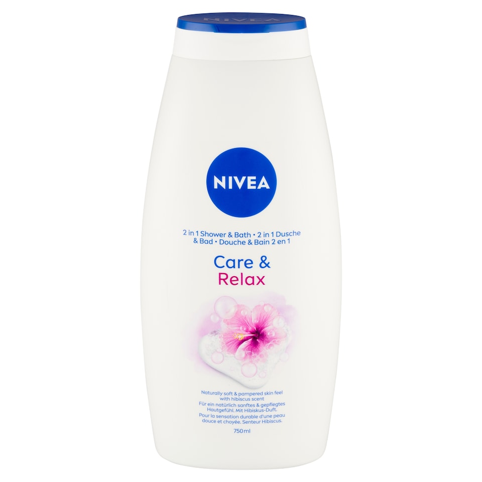 NIVEA Care & Relax 2 in 1 Shower & Bath Gel 750 ml