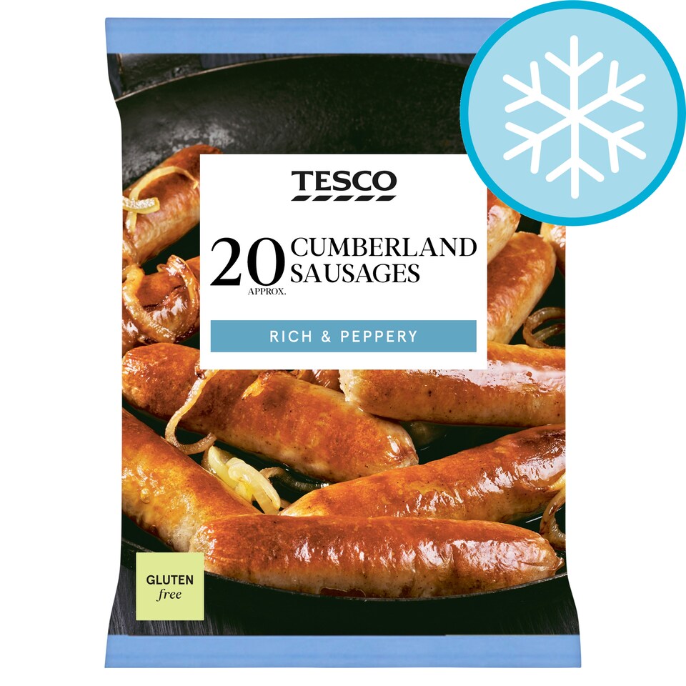 Tesco 20 Cumberland Sausages 900G