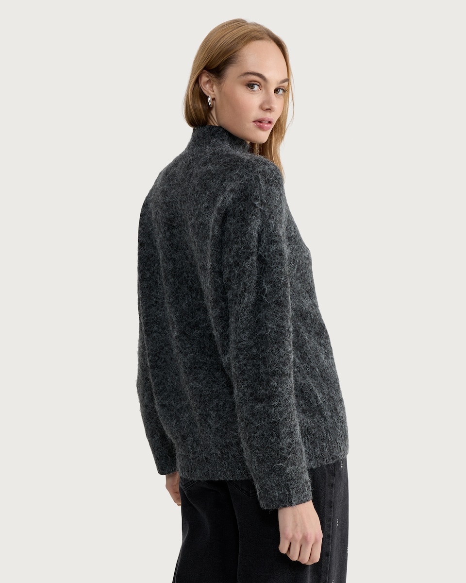 image 1 of F&F Knitted Turtle Neck Jumper in Grey