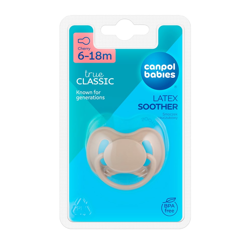 Canpol babies Rubber cherry soother NUDE 6-18m beige
