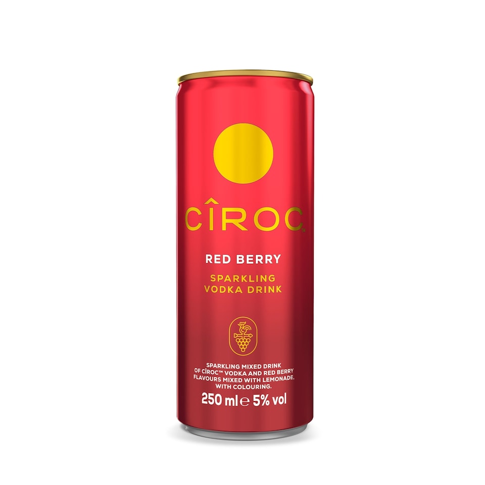 image 1 of Ciroc Red Berry Sparkling Vodka Drink 250ml