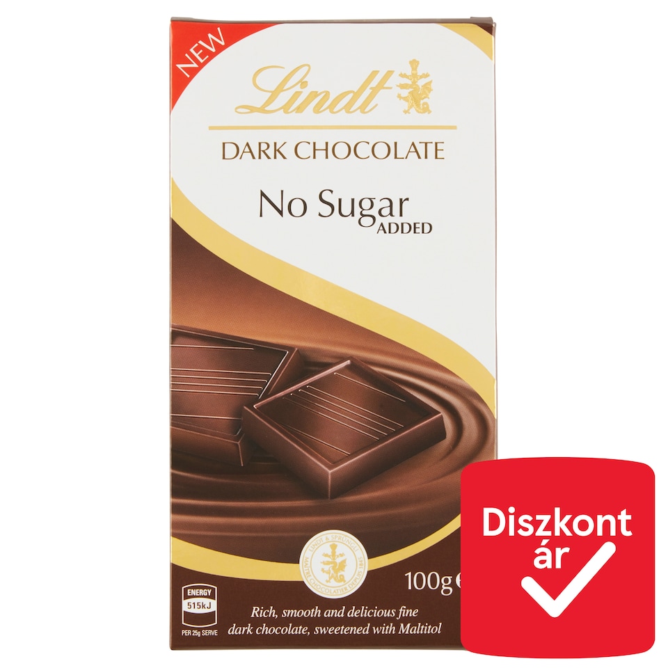 Lindt Dark Chocolate No Sugar Added 100 g