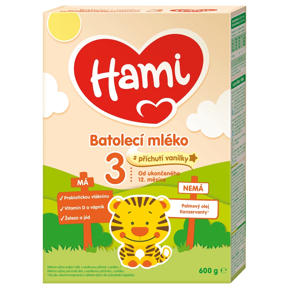 Obrázek 1 pro produkt HAMI 3 batolecí mléko s příchutí vanilky 600g