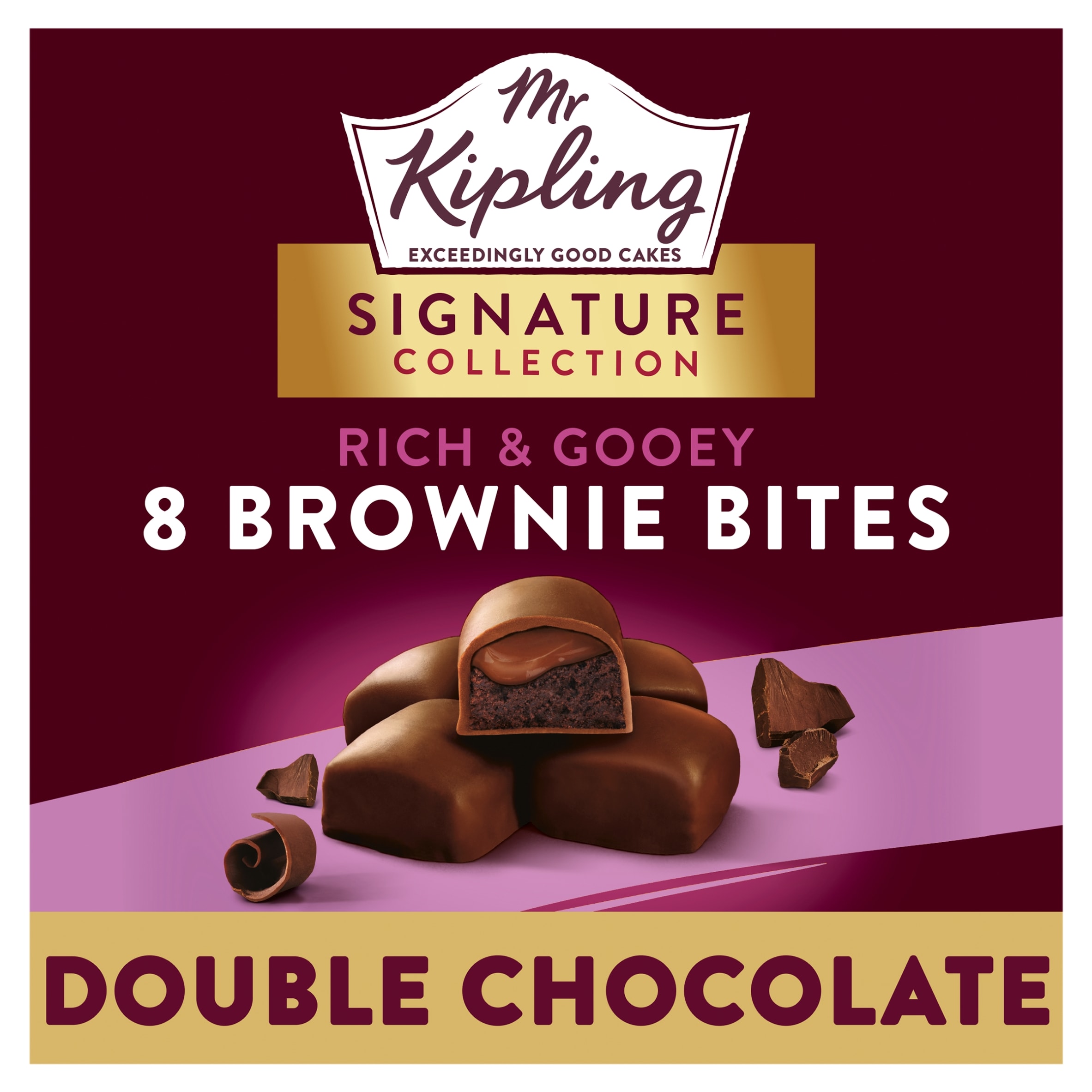 Mr Kipling Signature Collection 8 rich & Gooey Double Chocolate Brownie Bites
