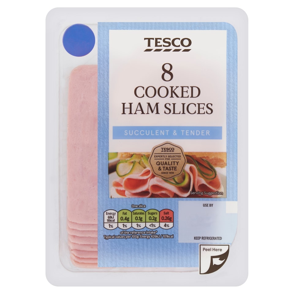 Tesco Cooked Ham 125g 
