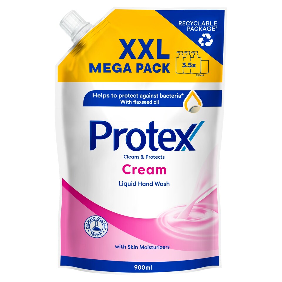 obrázok 1 z Tekuté mydlo Protex Cream – náhradná náplň – 900 ml