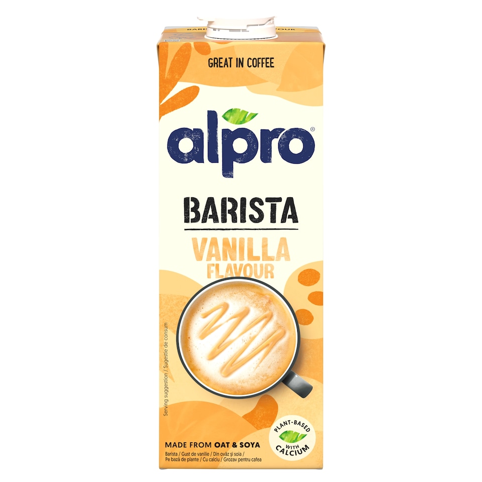 Alpro Barista UHT vaníliaízű zab- és szójaital hozzáadott kalciummal, B2- és D2-vitaminnal 1 l