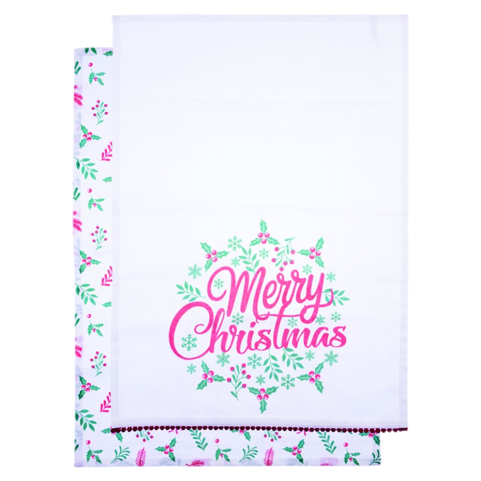 image 1 of F&F Home Mistletoe Tea Towels 50 x 70 cm 2 pcs