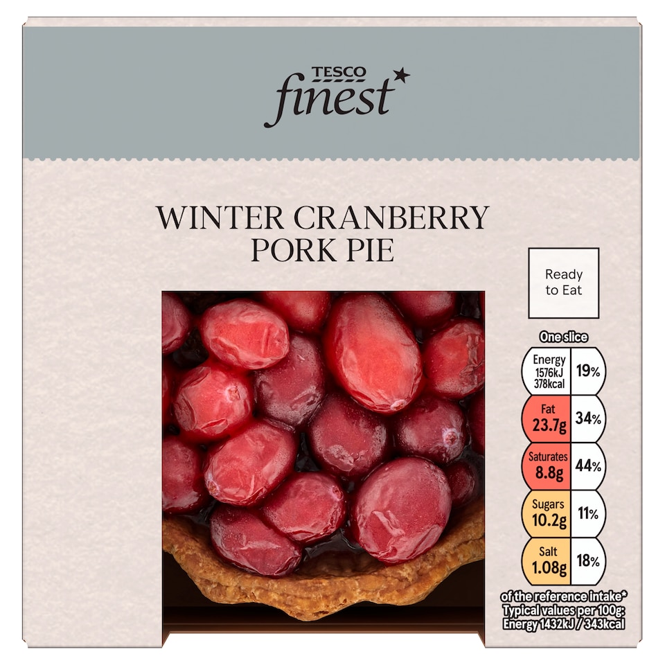 Tesco Finest Winter Cranberry Pork Pie 440g