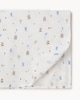 image 2 of F&F Baby 3-Pack Pure Cotton Printed Muslin Cloths in Blue