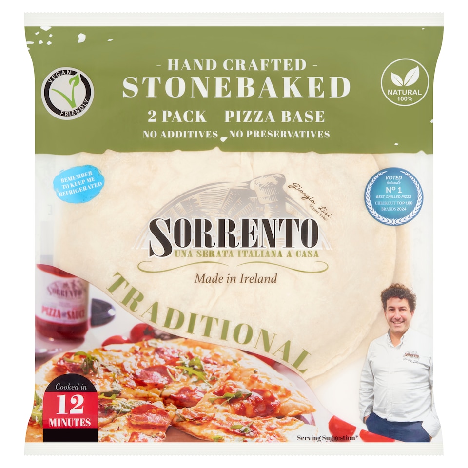 Sorrento Stonebaked Pizza Bases 2 Pack 400g