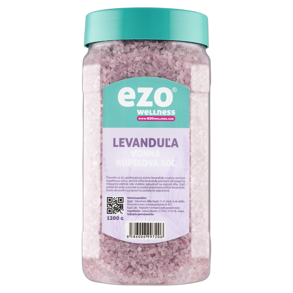 obrázok 1 z Ezo Wellness levanduľa vonná kúpeľová soľ 1200 g
