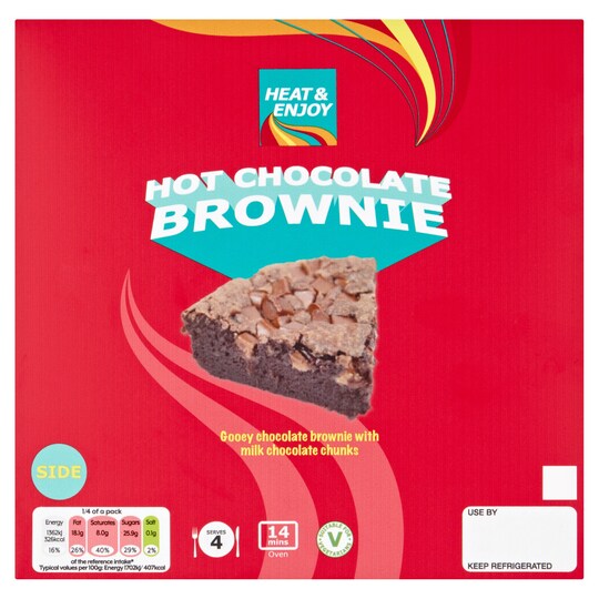 Heat & Enjoy Hot Chocolate Brownie 320G Tesco Groceries