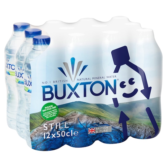 Buxton Mineral Water 12 X 500Ml Tesco Groceries