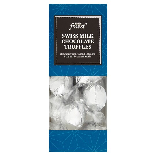 TESCO FINEST SWISS MILK CHOC TRUFFLES 180G Tesco Groceries