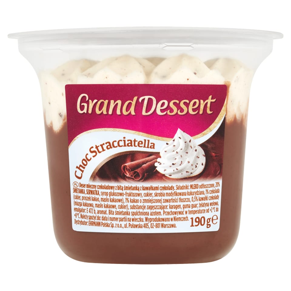 image 1 of Ehrmann Grand Dessert Chocolate Stracciatella 190 g