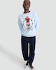 image 1 of Coca-Cola Holidays Are Coming Cotton Rich Slogan Sweatshirt in Blue