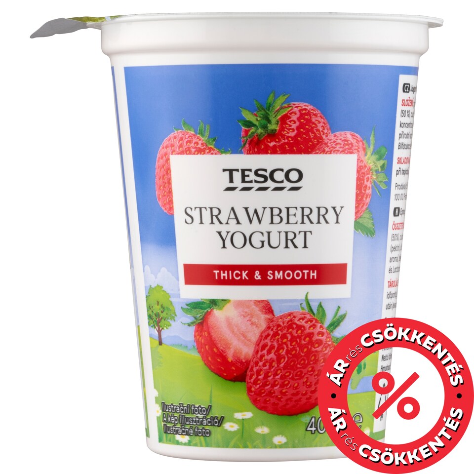 Tesco Low-Fat Strawberry Yogurt 400 g