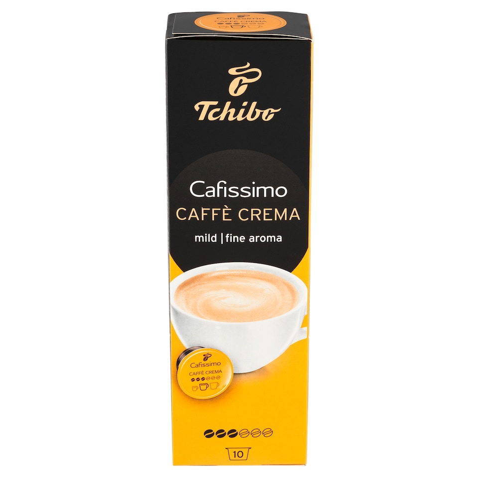 obrázok 1 z Tchibo Cafissimo Caffè Crema Fine Aroma pražená mletá káva kapsuly 10 x 7 g (70 g)