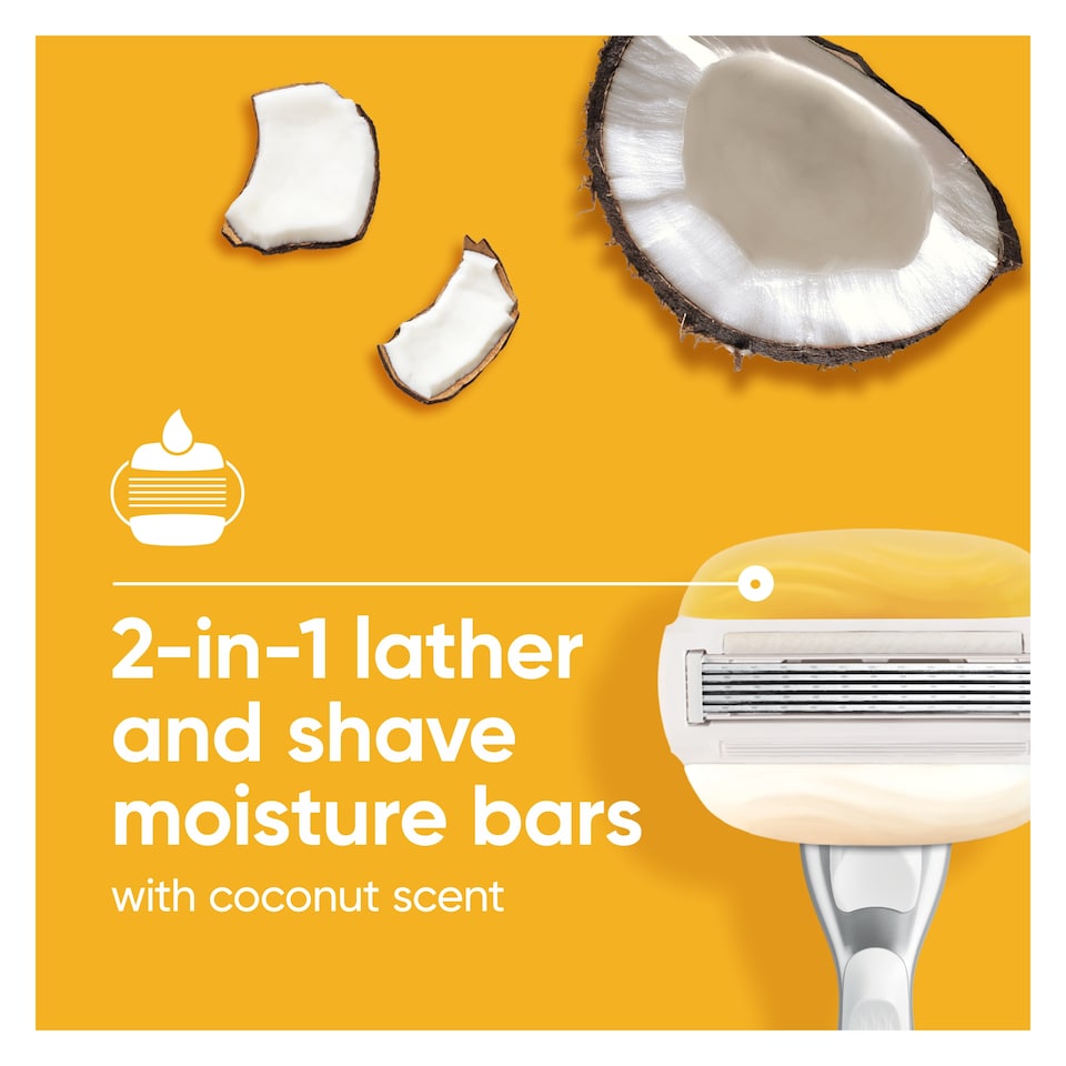 image 1 of Gillette Venus Pro ComfortGlide Coconut Scented Women’s Blades 3 Refill Blades