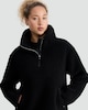 image 1 of F&F Active Fleece Half Zip Jacket in Black