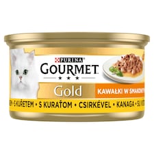 Gourmet Gold Sauce Delight konzerva pro kočky kuře v omáčce 85g