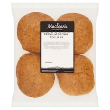 Maclean's Highland Bakery Premium Soft Brown Rolls 4 Pack