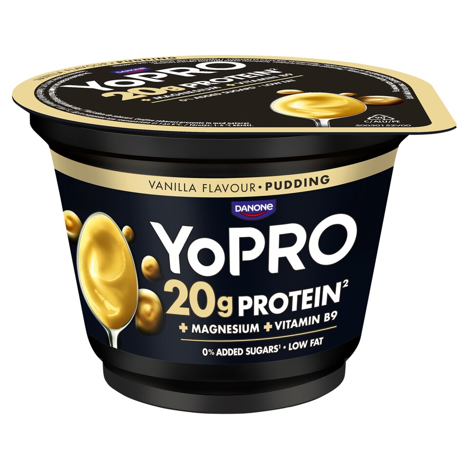 YoPro UHT Vanilla-Flavored Milk Dessert with Magnesium, Folic Acid and Sweetener 200 g