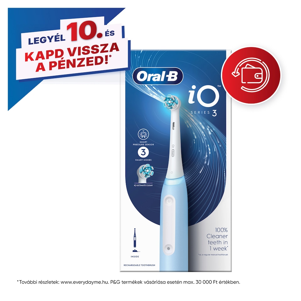 Oral-B iO 3 Elektromos Fogkefe, Kék