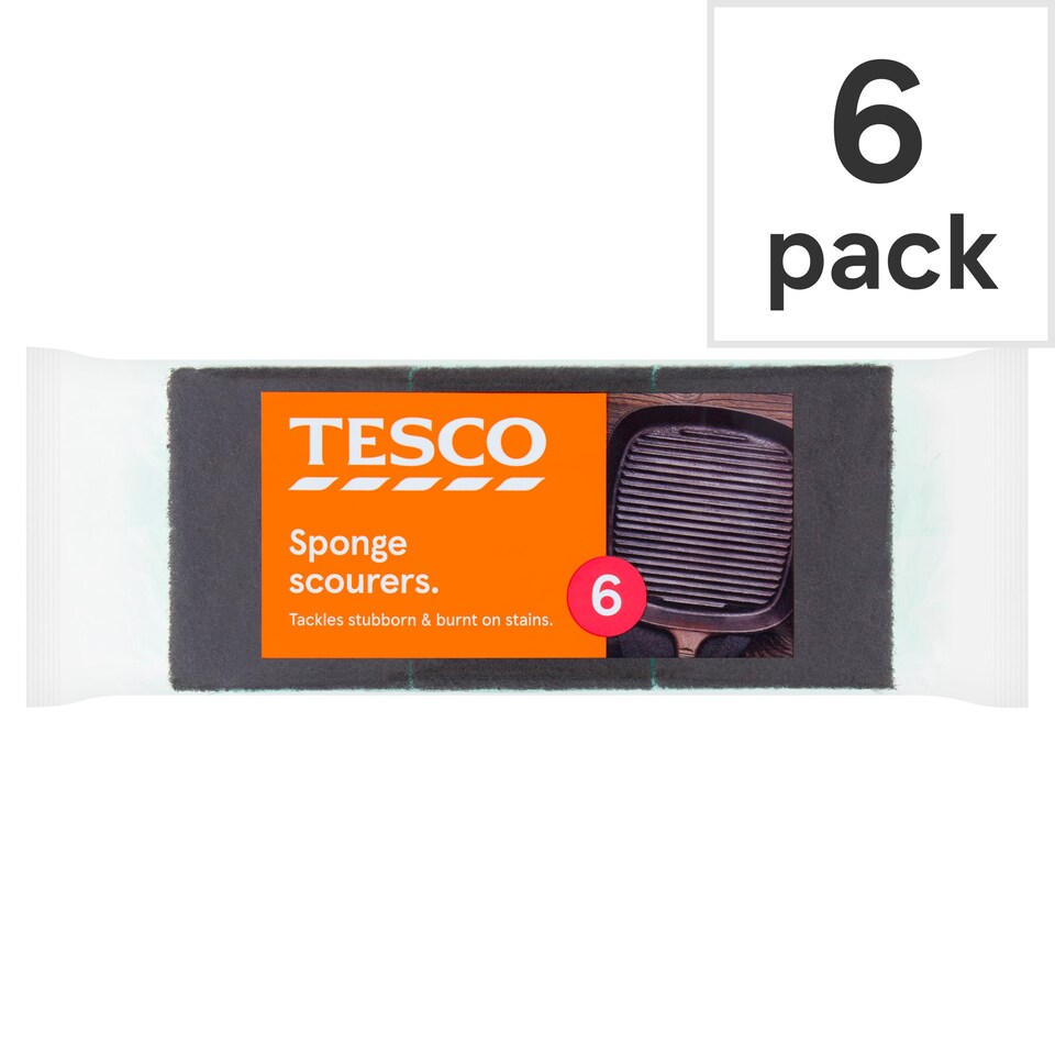 Tesco Sponge Pan Cleaners 6 Pack Tesco Groceries