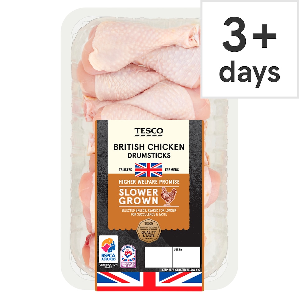 Tesco Slower Grown Chicken Drumsticks 1kg