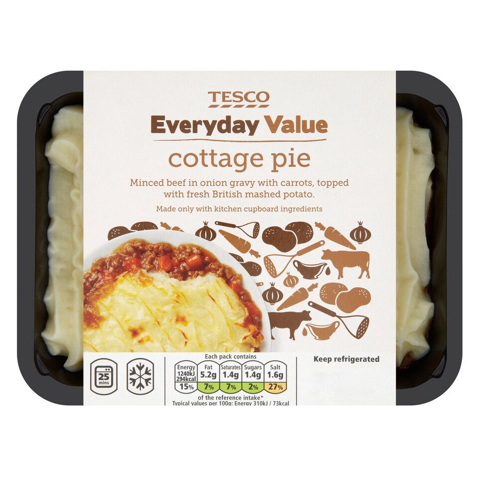 Tesco Everyday Value Cottage Pie 400G