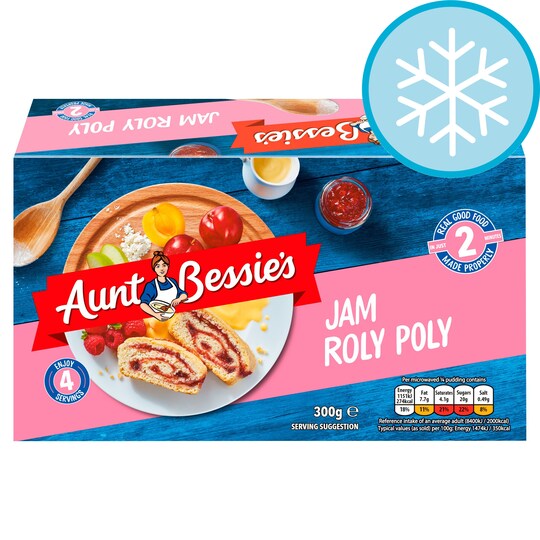 Aunt Bessies Jam Roly Poly Aunt Bessie's Jam Roly Poly 300G - Tesco Groceries