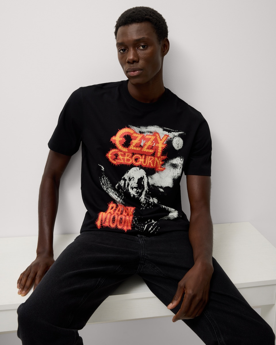 image 1 of Ozzy Osbourne Pure Cotton Halloween T-Shirt in Black