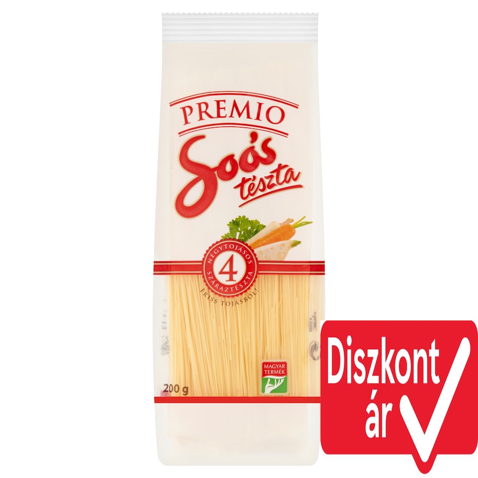 Soós Premio Vermicelli Dried Pasta with 4 Eggs 200 g
