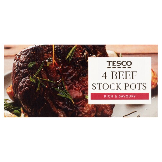 Tesco Beef Stockpot 4 Pack 112G Tesco Groceries
