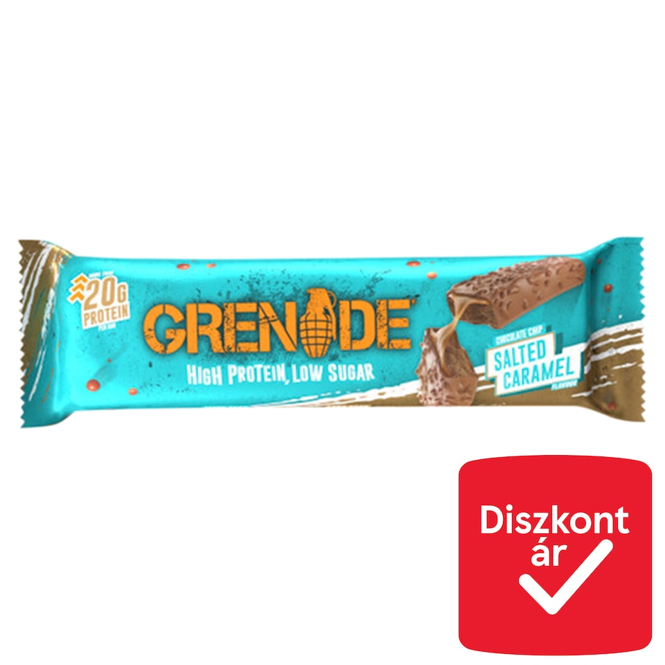 image 1 of Grenade Salted Caramel Flavoured Protein Bar with Chocolate Pieces and Sweeteners 60 g