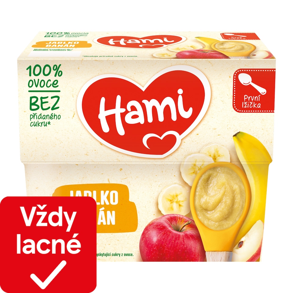 obrázok 1 z HAMI ovocný príkrm Jablko a banán 4x100g